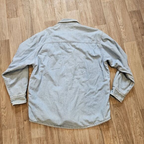 Vtg Dallas Cowboys Denim Shirt Jacket Mens Size M Fleece Lined Pro Elite NFL - Picture 5 of 9